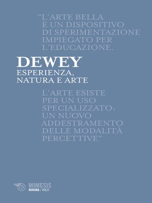 cover image of Esperienza, natura e arte